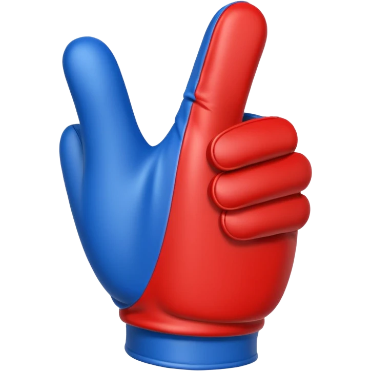  #1 glove nfl thumbs up   in blue (#00A3E0) and red (#F9423A)  emoji