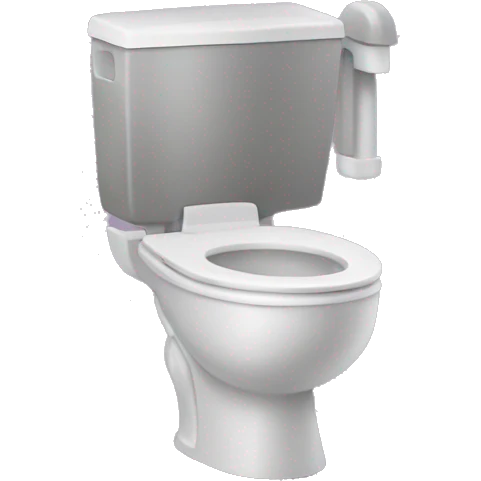 Une tête qui sort des toilettes emoji