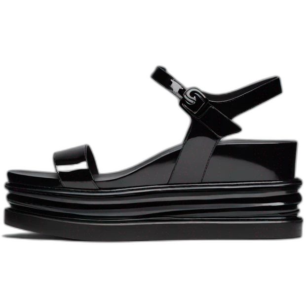 Ysl heel sandal TRIBUTE PLATFORM SANDAL black PATENT LEATHER emoji