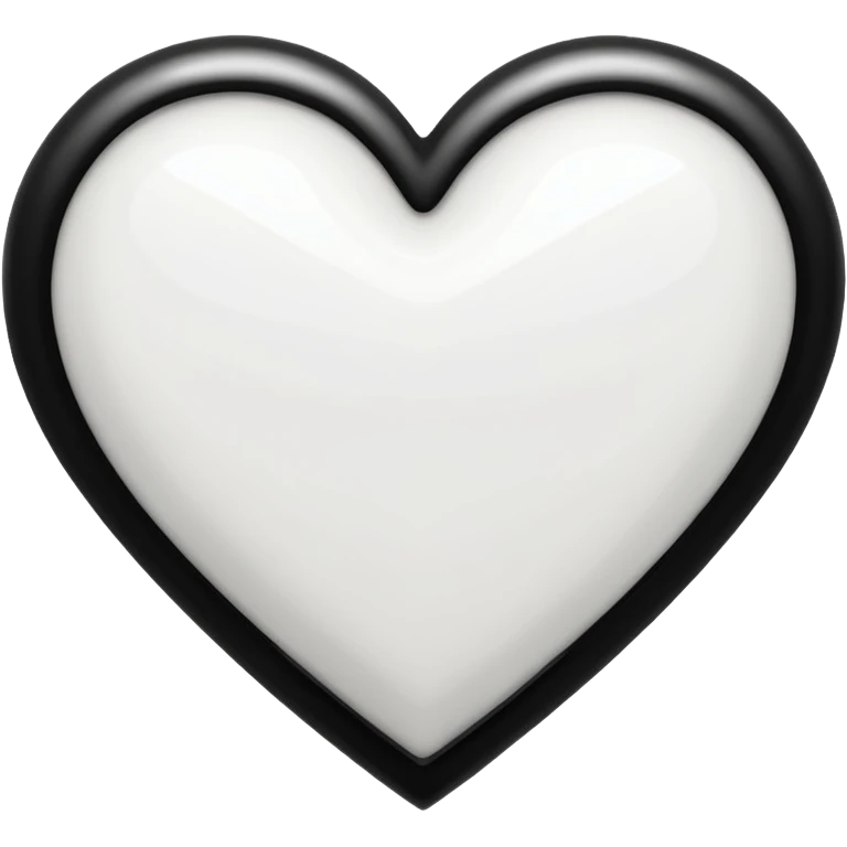Black and white heart emoji