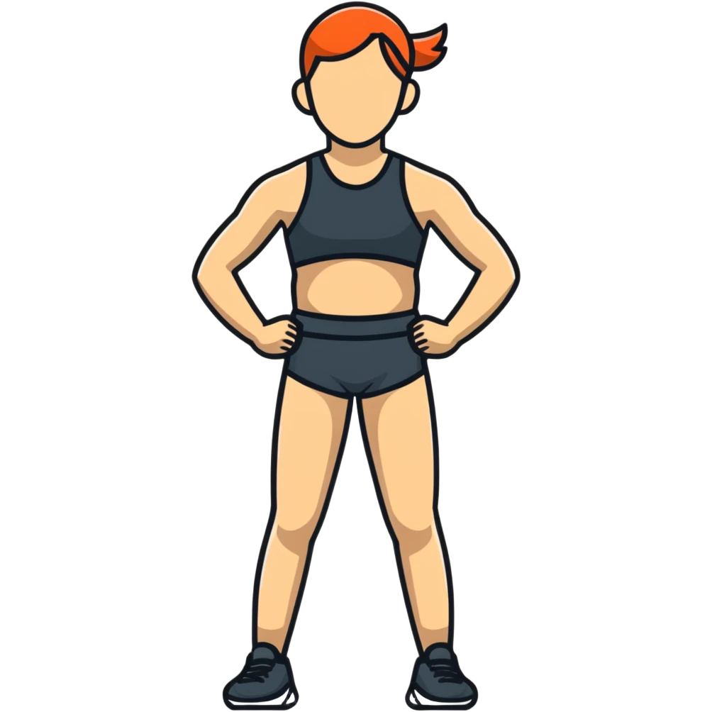 female athlete standing emoji