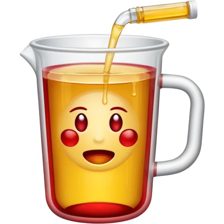 urina com sangue em um copinho emoji