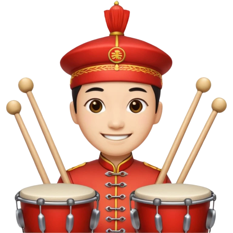 Chinese drummer  emoji