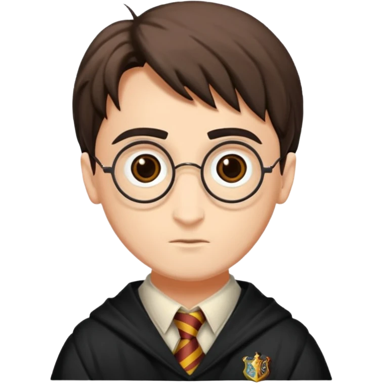 Harry Potter asa kahverengi ve düz emoji