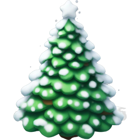 Christmas tree with snow on top emoji