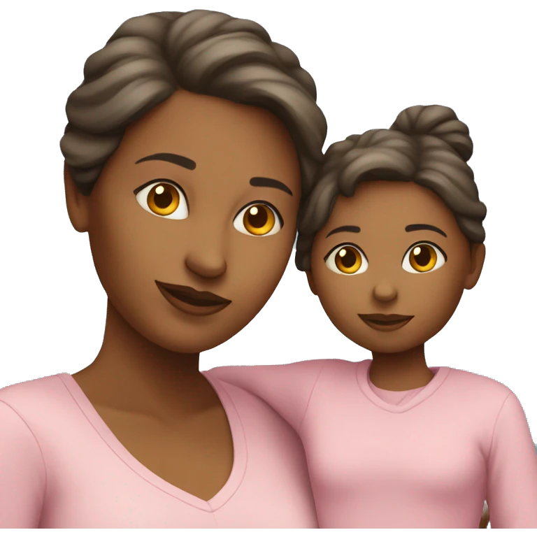 Mom with daughter  emoji