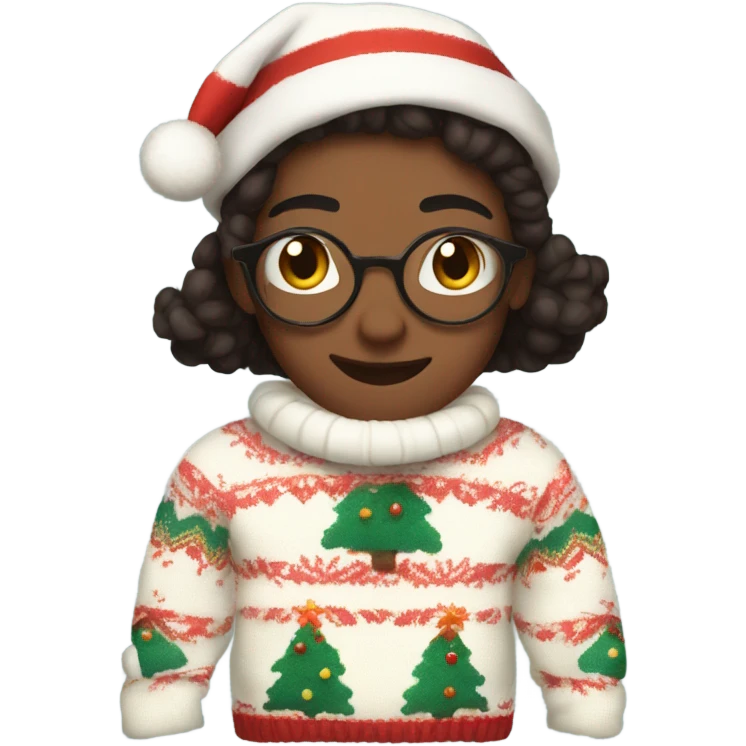 A cute and cozy sweater Christmas  emoji