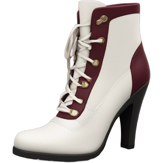 burgundy leather high heel boots emoji