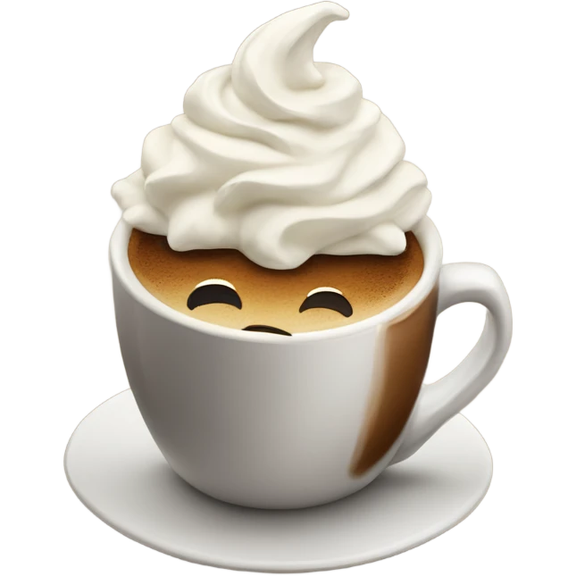 Coffee with whipped cream  emoji