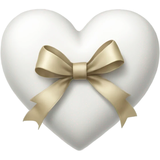 white heart with a bow emoji