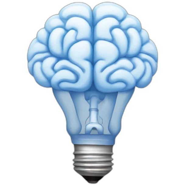 a brain light bulb emoji