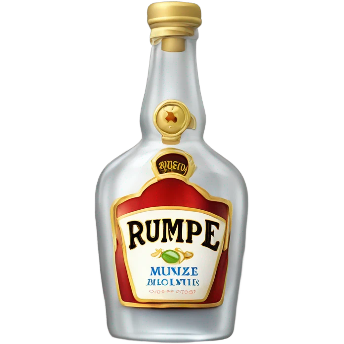 Bottle of rumple minze alcohol emoji