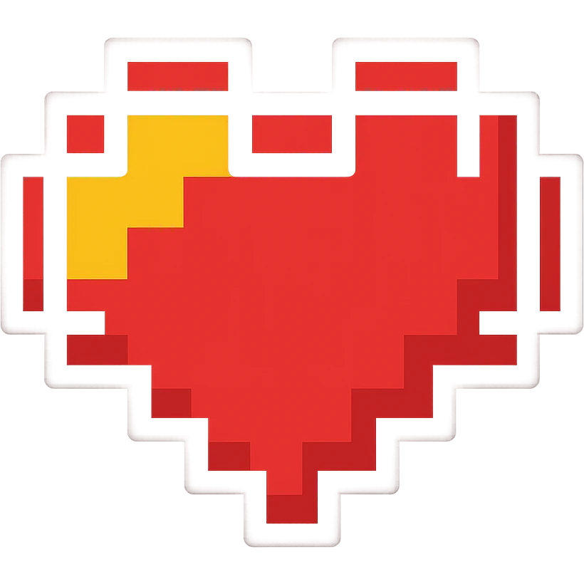 Minecraft heart modern icon style emoji