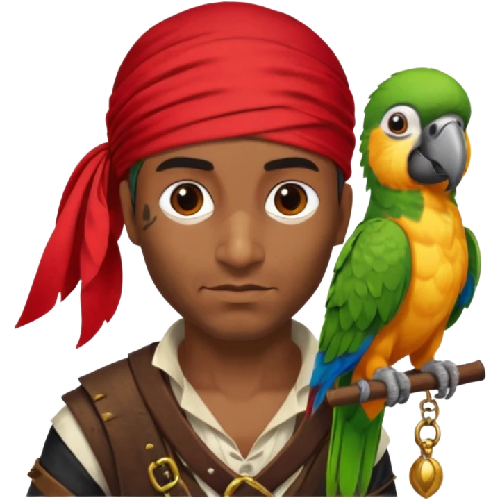pirate and parrot emoji