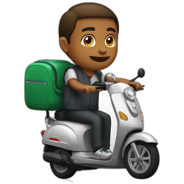 Scooter avec Emmanuel emoji