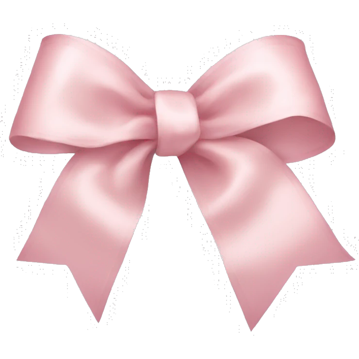 light pink ribbon bow emoji