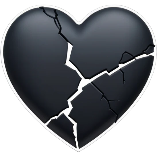 Black heart broken  emoji