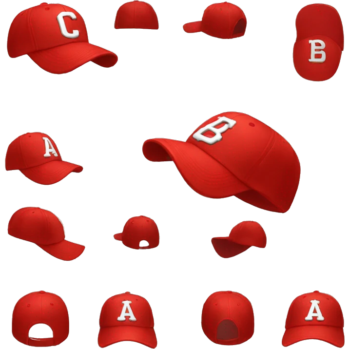 red baseball cap with a C emoji