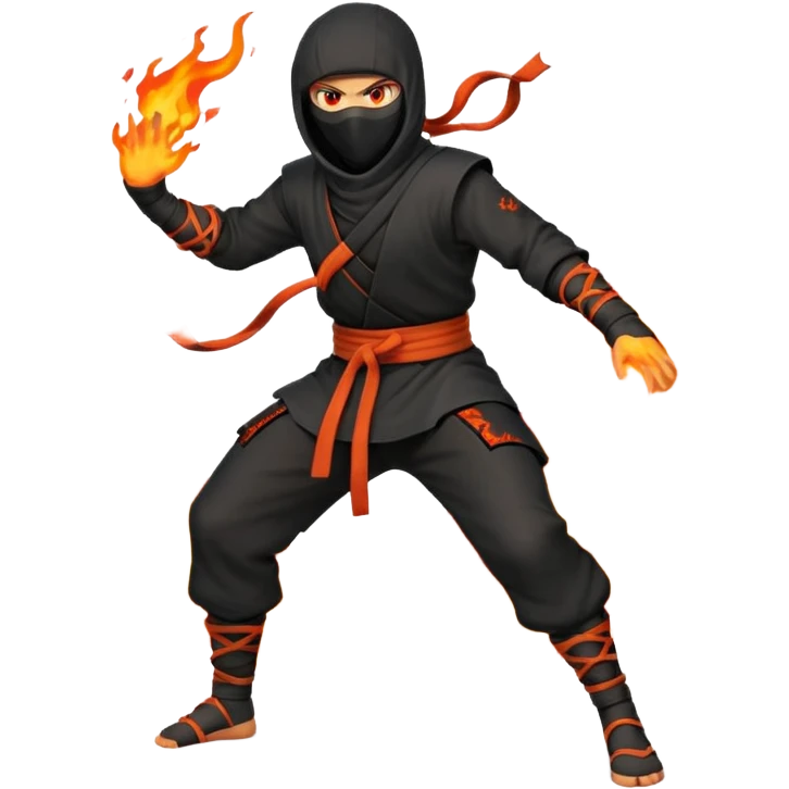 ninja on fire emoji