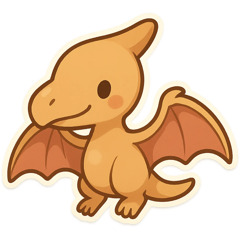 一只可爱的翼龙 emoji