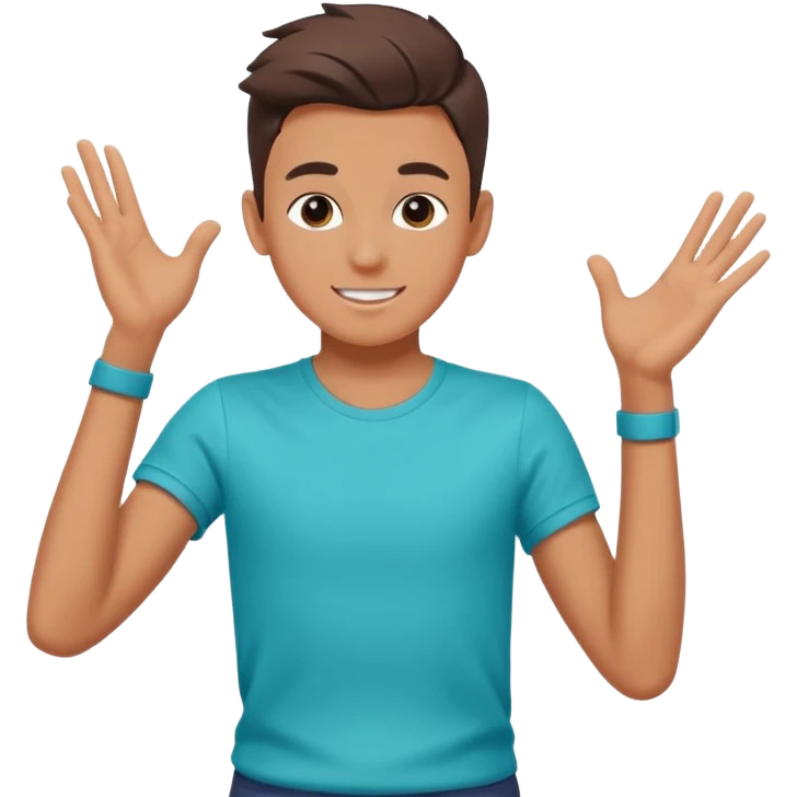 boy tiktok dance half body no tiktok logo emoji