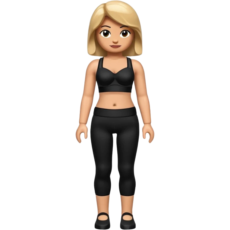 legging brassière noir gonflé ventre femme lego personnage emoji