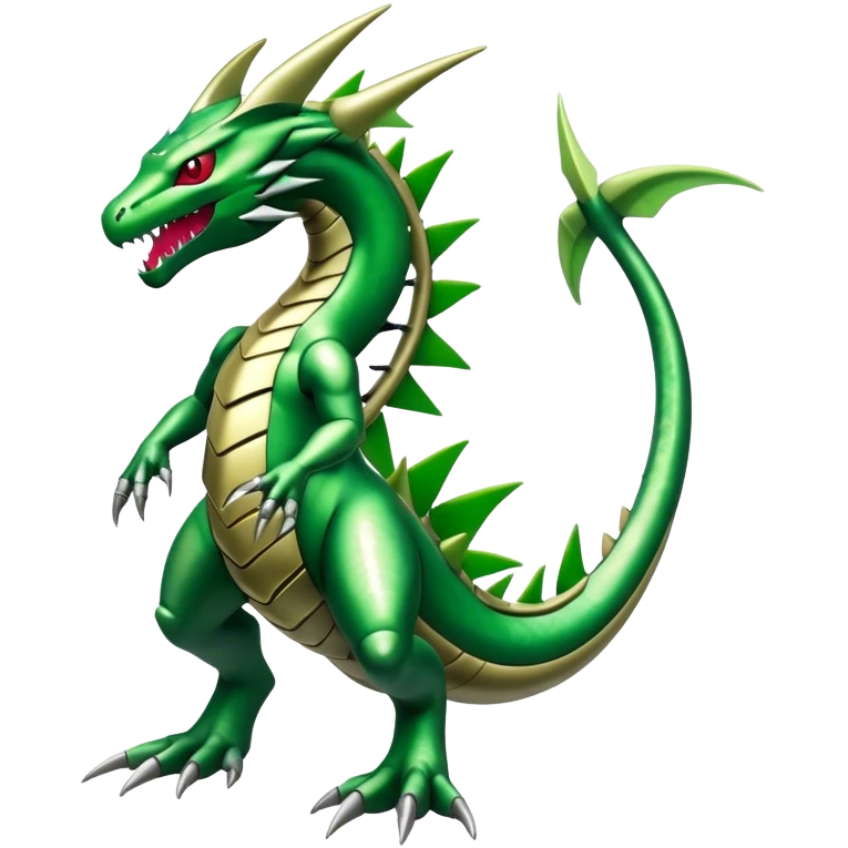  Cool Edgy Shiny Futuristic Ethereal Legendary Rayquaza-Digimon-Tyranitar-Flygon-hybrid full body emoji