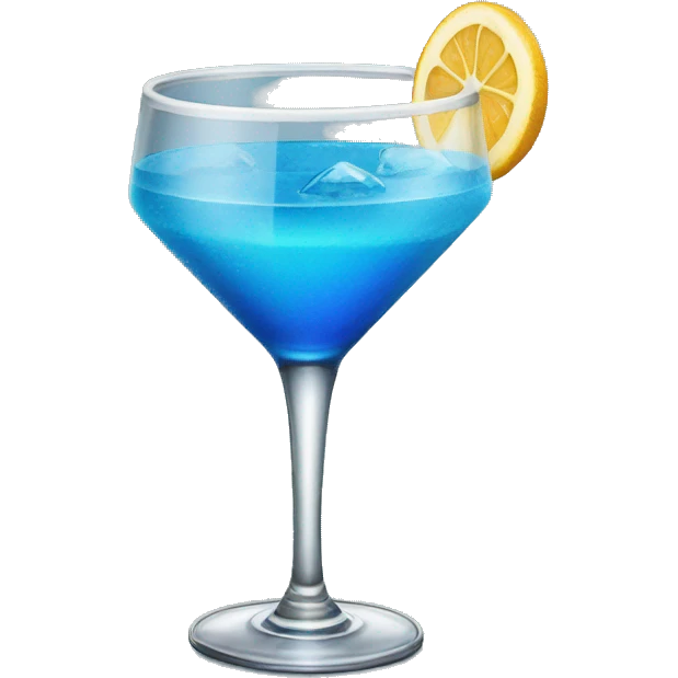 Pretty blue cocktail emoji