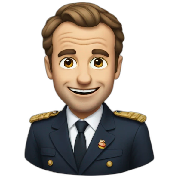 Macron qui fait une grimace emoji