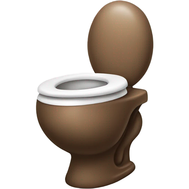 Poop emoji sitting on a toilet  emoji