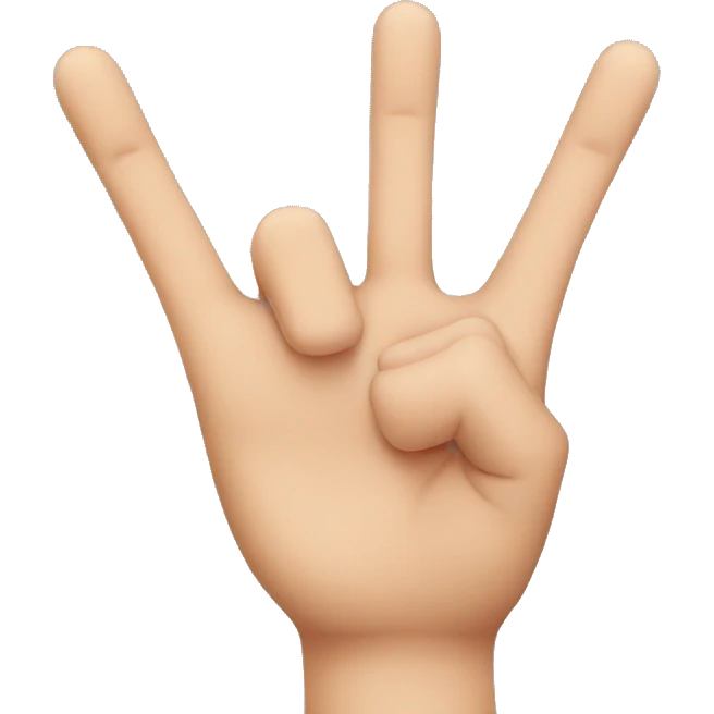 three fingers  emoji