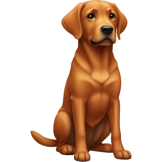 a labrador with dark orange color fur and floppy ears  emoji