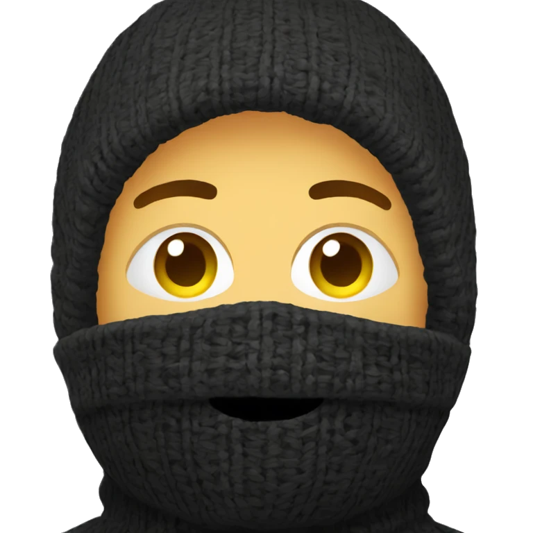 Black wool Balaclava emoji