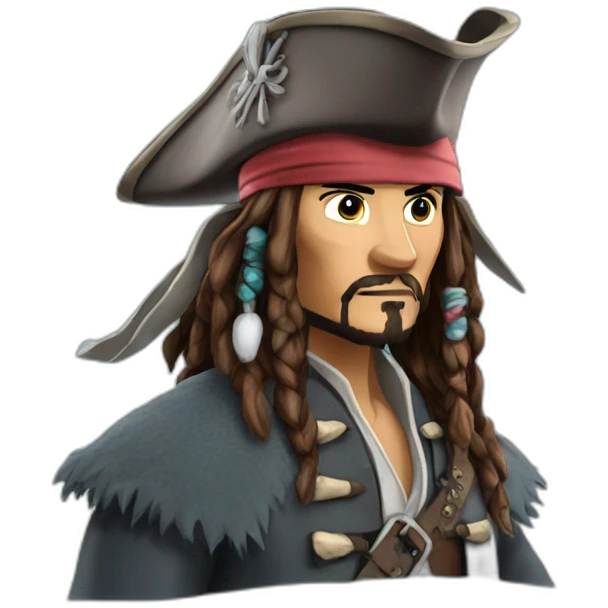 jack sparrow under snow emoji