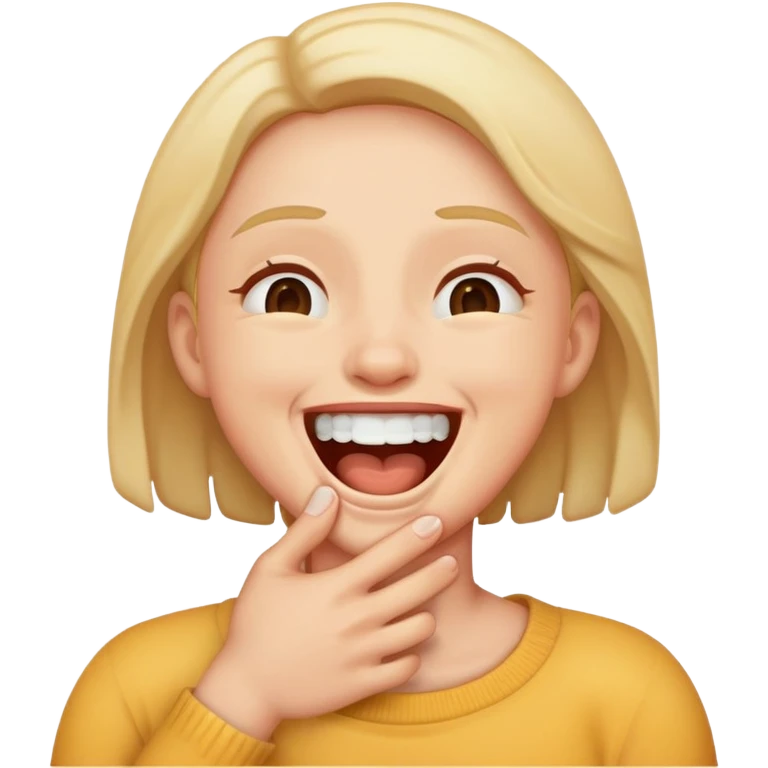 Chocking myself being funny  emoji