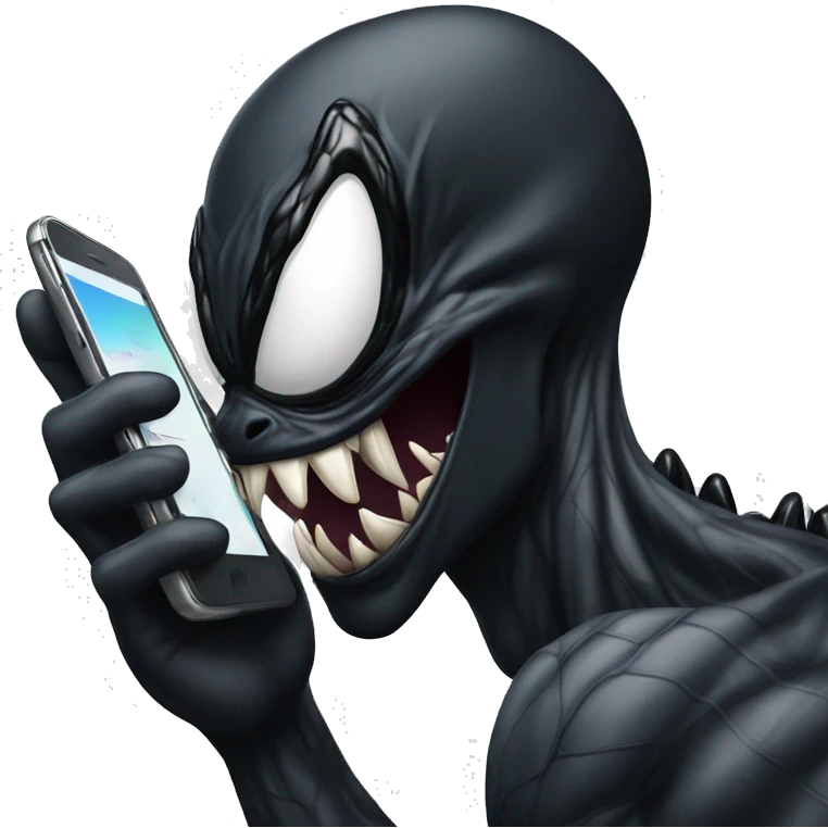 venom using cell phone emoji