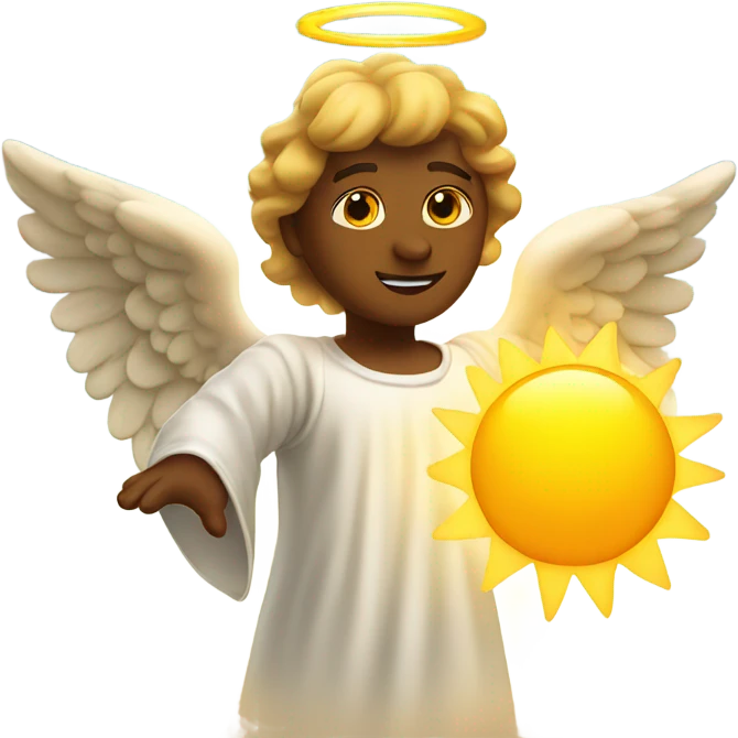 Angel with the sun  emoji
