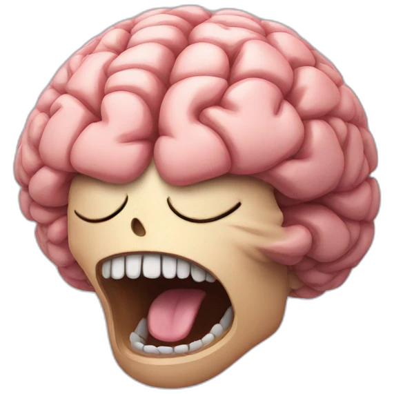 screaming brain emoji