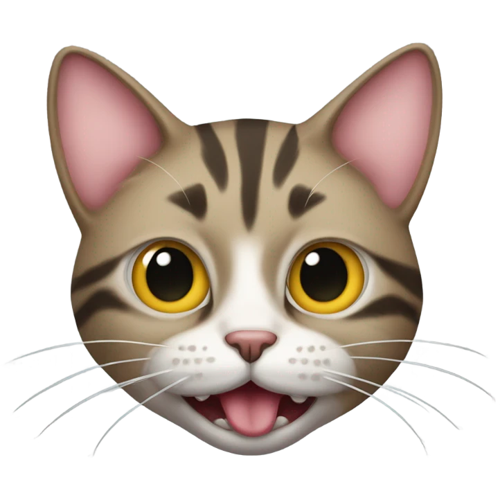 Cat large tongue  emoji
