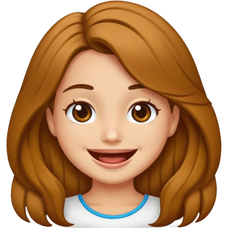 Emoji de una chica mordiéndose el dedo sonriendo de forma coqueta  emoji