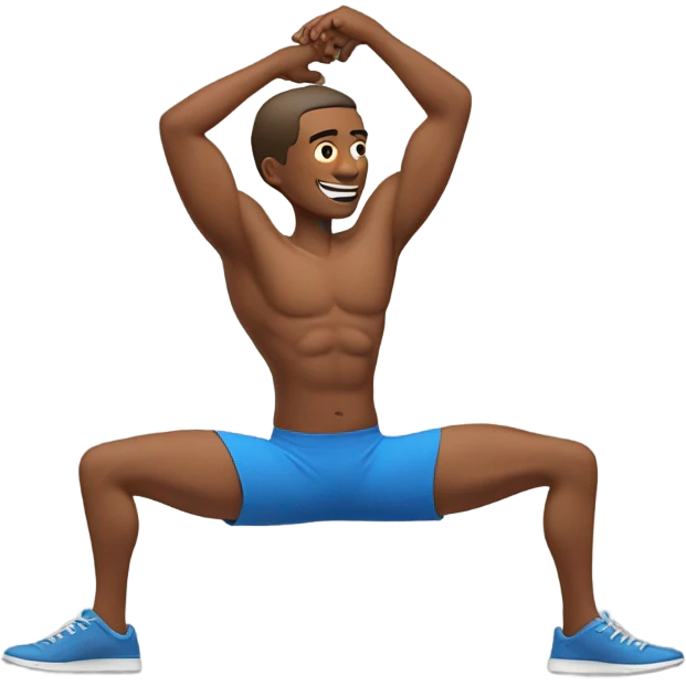 man stretching emoji