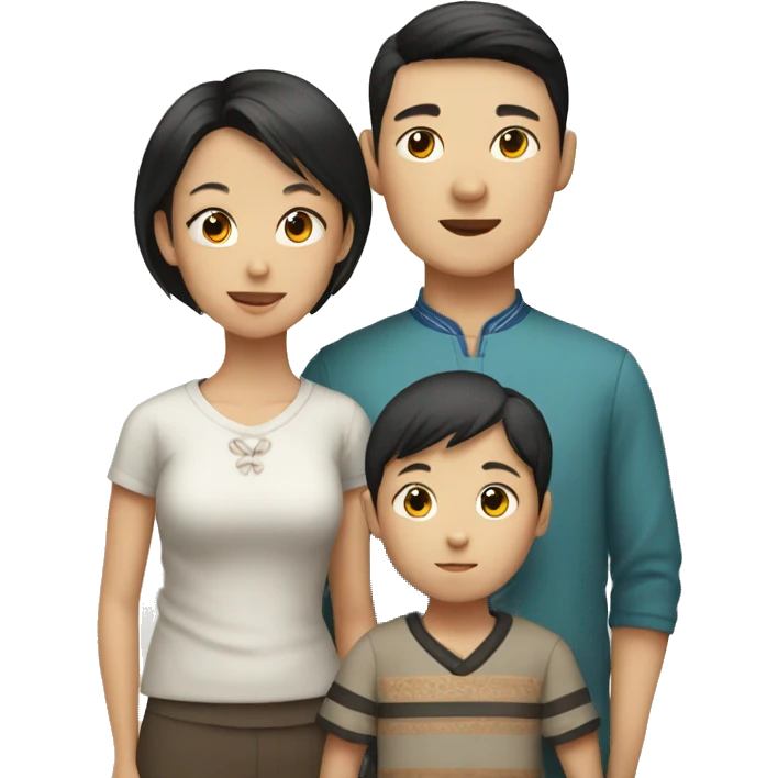 Chinese family with a boy emoji