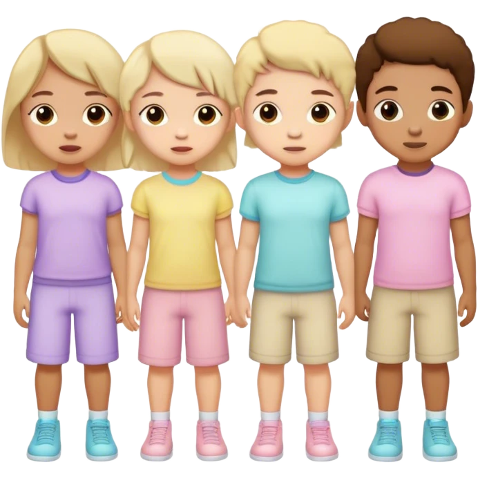 childs with pastel clothes emoji