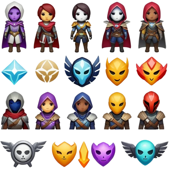 create a set of emojis based on the characters of the game Destiny 2 emoji