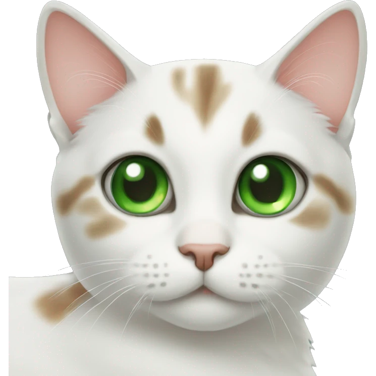 cute cat with green eyes emoji