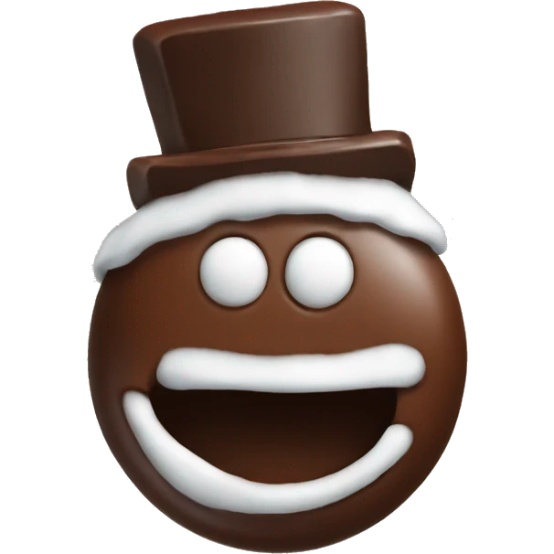 chocolate snowman  emoji