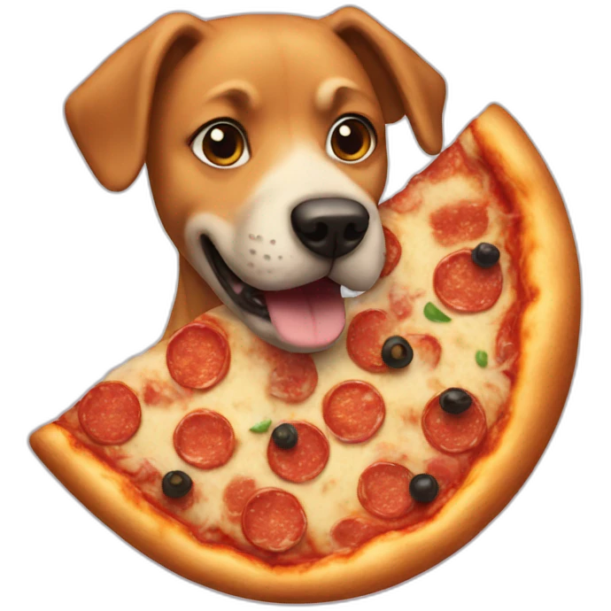 dog pizza emoji