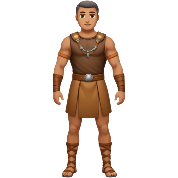 rey fuerte y poderoso de la epoca púnica, foto del cuerpo entero emoji