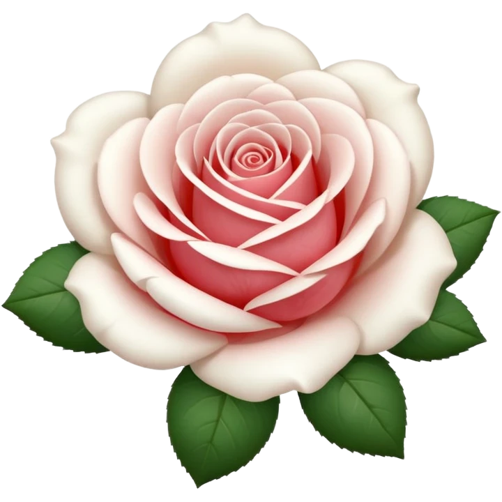 rose shape flower, no stem, no leaves, no green, now make THE FLOWER WHITE emoji