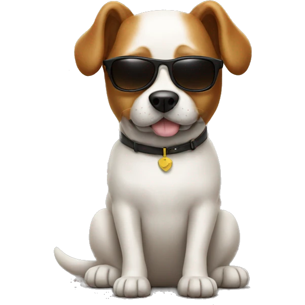 Dog with sunglasses emoji